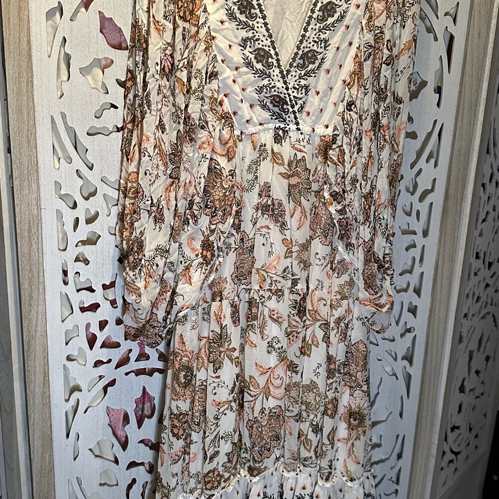 Anthropologie V-neck Long  Sleeve Maxi Dress - Picture 5 of 9